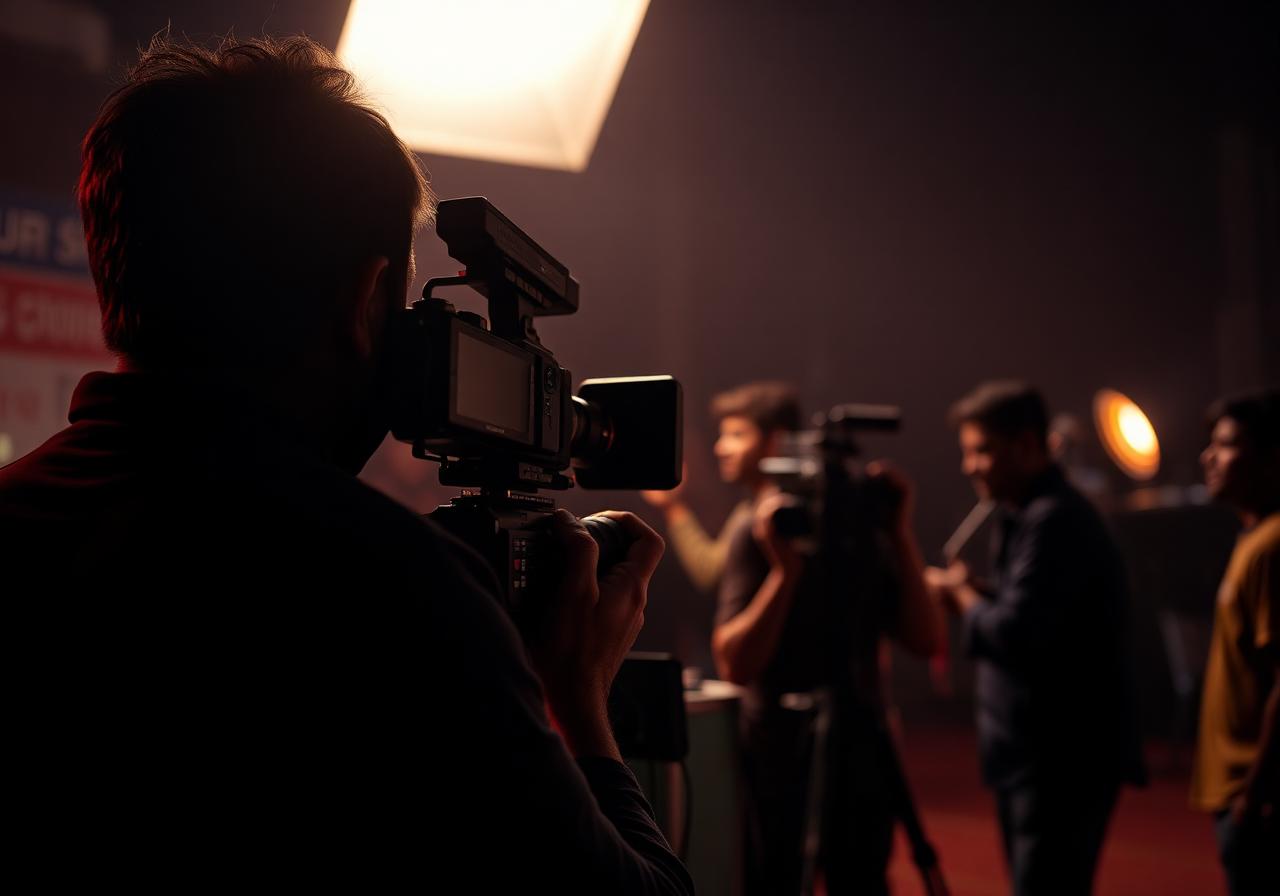 VIBES team behind the scenes at a Pune video production shoot